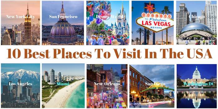 Best places to visit in usa